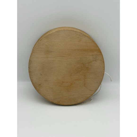 VINTAGE WOODEN CHICKEN ROOSTER HAMBURGER PRESS 6" Fighting Roosters Folk Art 010 - Picture 3 of 3